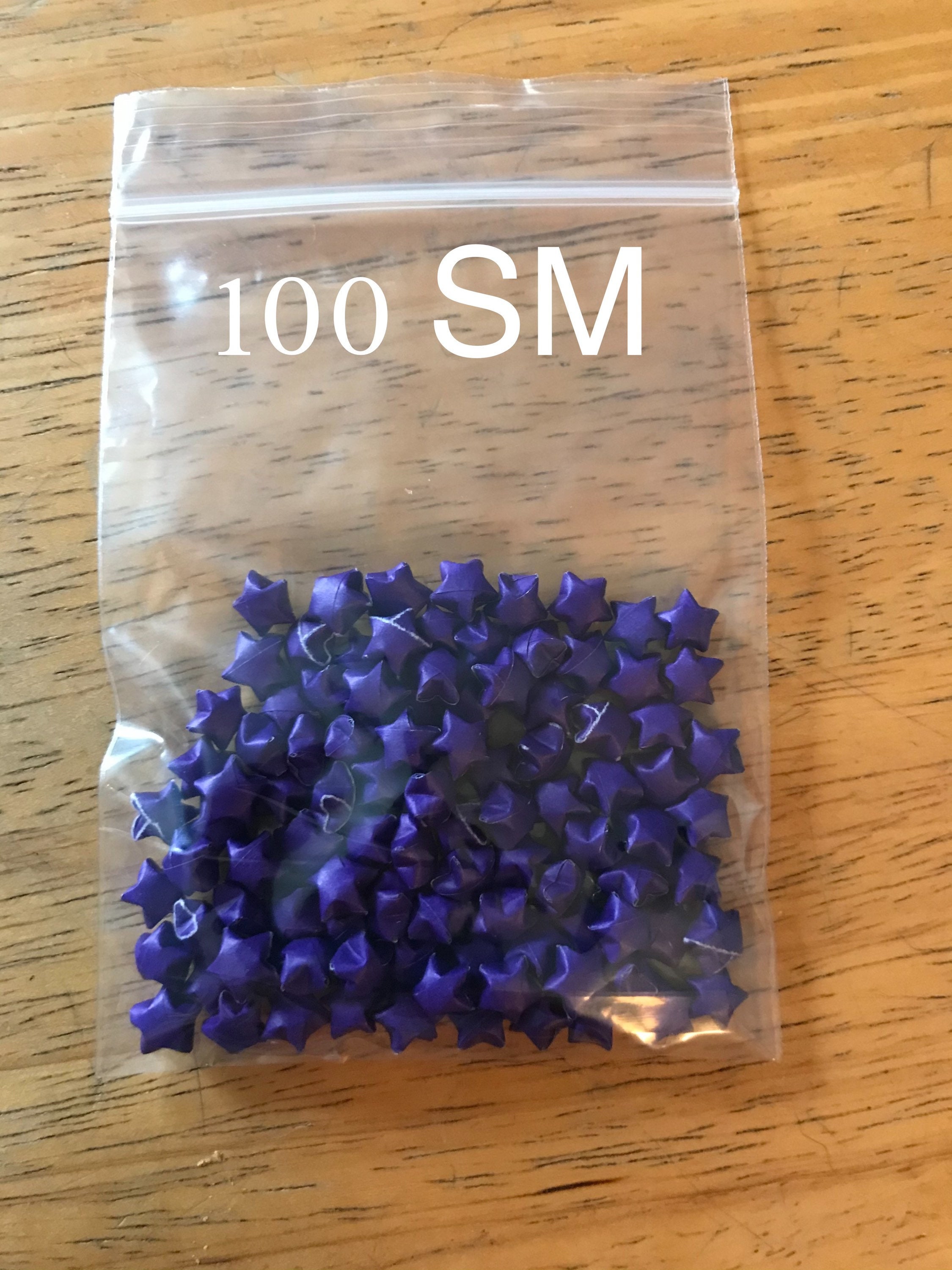 Purple Origami Stars, Bulk Stars, 100 Stars, 200 Stars, Purple Stars, Origami Stars, Lucky Stars, Paper Stars, Origami Bulk, Lucky Stars - Thumbnail 3