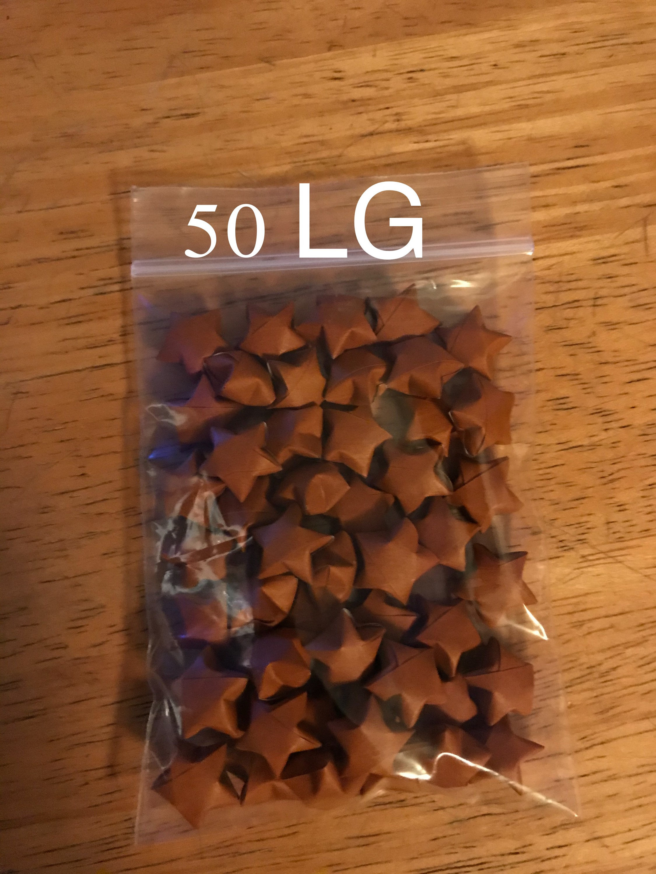 Brown Origami Stars, Bulk Stars, 100 Stars, 200 Stars, Brown Stars, Origami Stars, Lucky Stars, Paper Stars, Lucky Stars, Origami Bulk, Star - Thumbnail 2