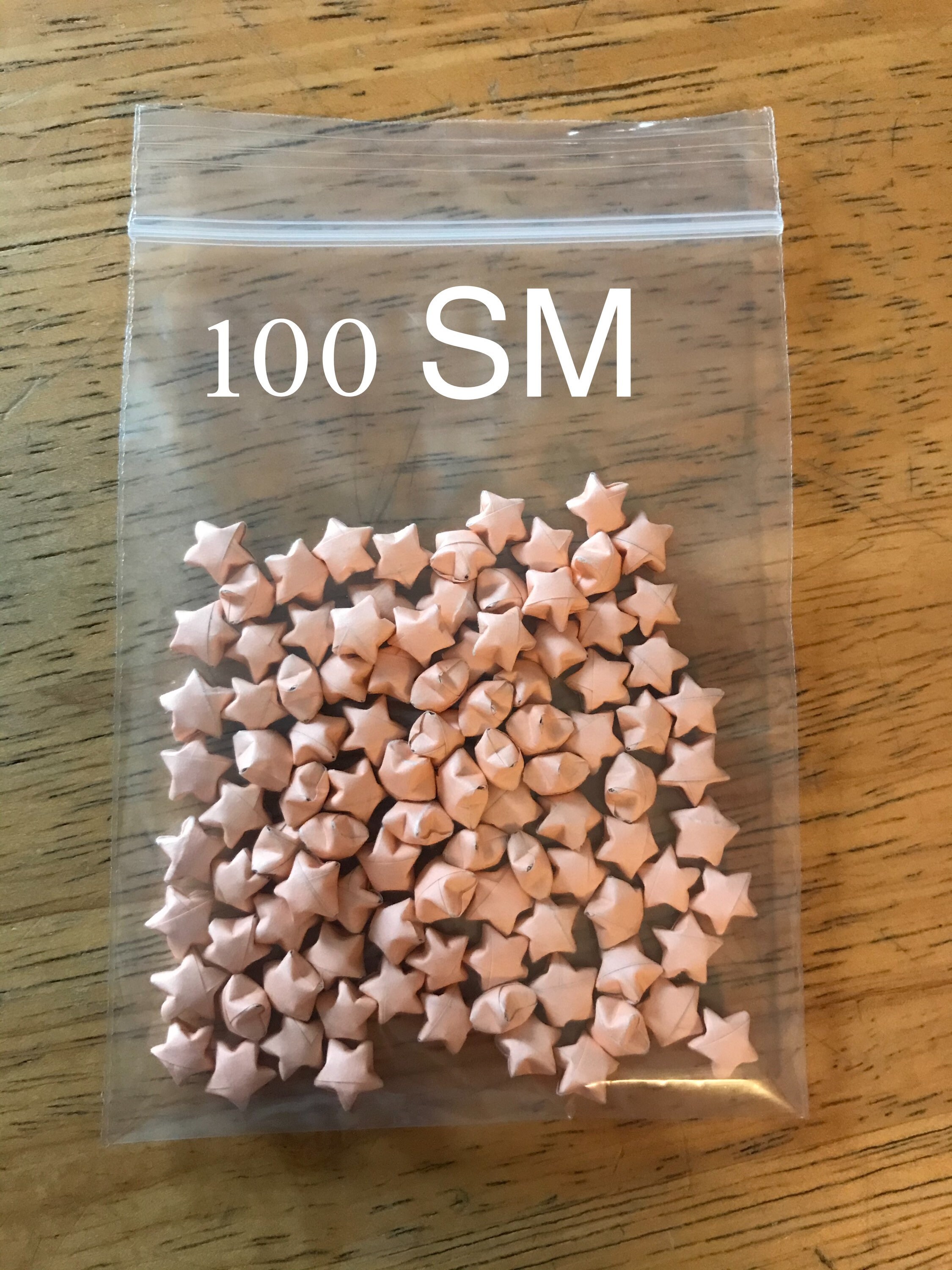 Peach Origami Stars, Bulk Stars, 100 Stars, 200 Stars, Peach Stars, Origami Stars, Lucky Stars, Paper Stars, Origami Bulk, Peach Lucky Stars - Thumbnail 6