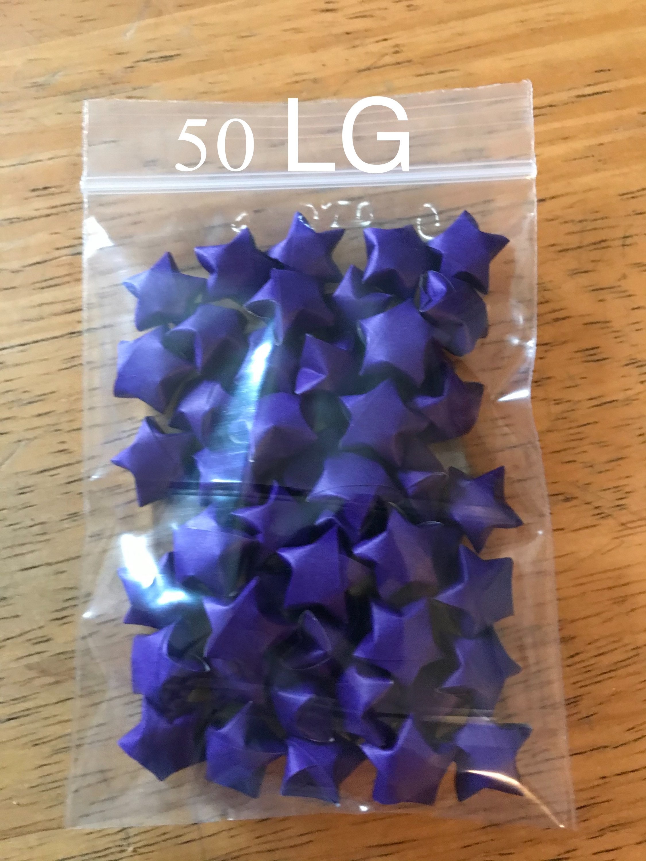 Purple Origami Stars, Bulk Stars, 100 Stars, 200 Stars, Purple Stars, Origami Stars, Lucky Stars, Paper Stars, Origami Bulk, Lucky Stars - Thumbnail 2