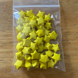 Yellow Origami Stars, Bulk Stars, 100 Stars, 200 Stars, Yellow Stars, Origami Stars, Lucky Stars, Paper Stars, Origami Bulk, Stars, Yellow