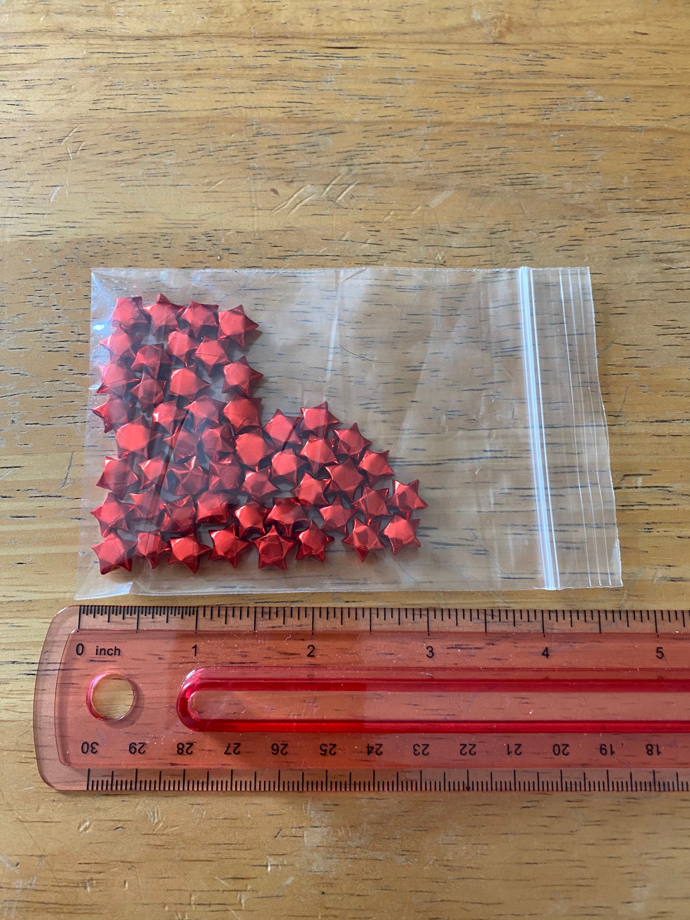 Metallic Red Origami Stars, Bulk Stars, 100 Stars, 200 Stars, Red Stars, Origami Stars, Origami Bulk, Paper Stars, Lucky Stars, Stars - Thumbnail 6