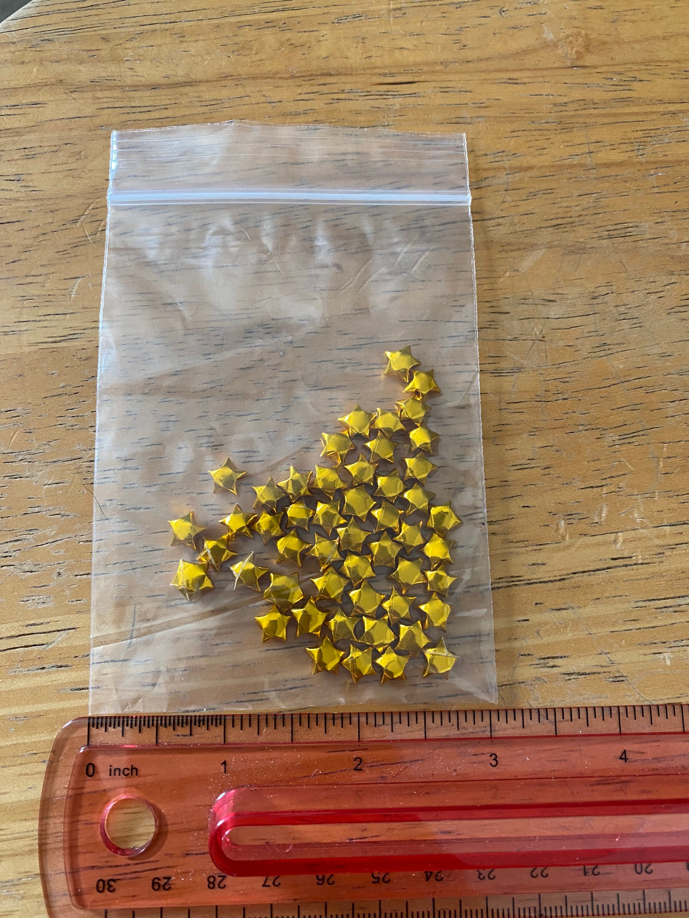 Gold Origami Stars, Bulk Stars, 100 Stars, 200 Stars, Gold Stars, Origami Stars, Lucky Stars, Paper Stars, Origami Bulk, Holiday Decor - Thumbnail 5