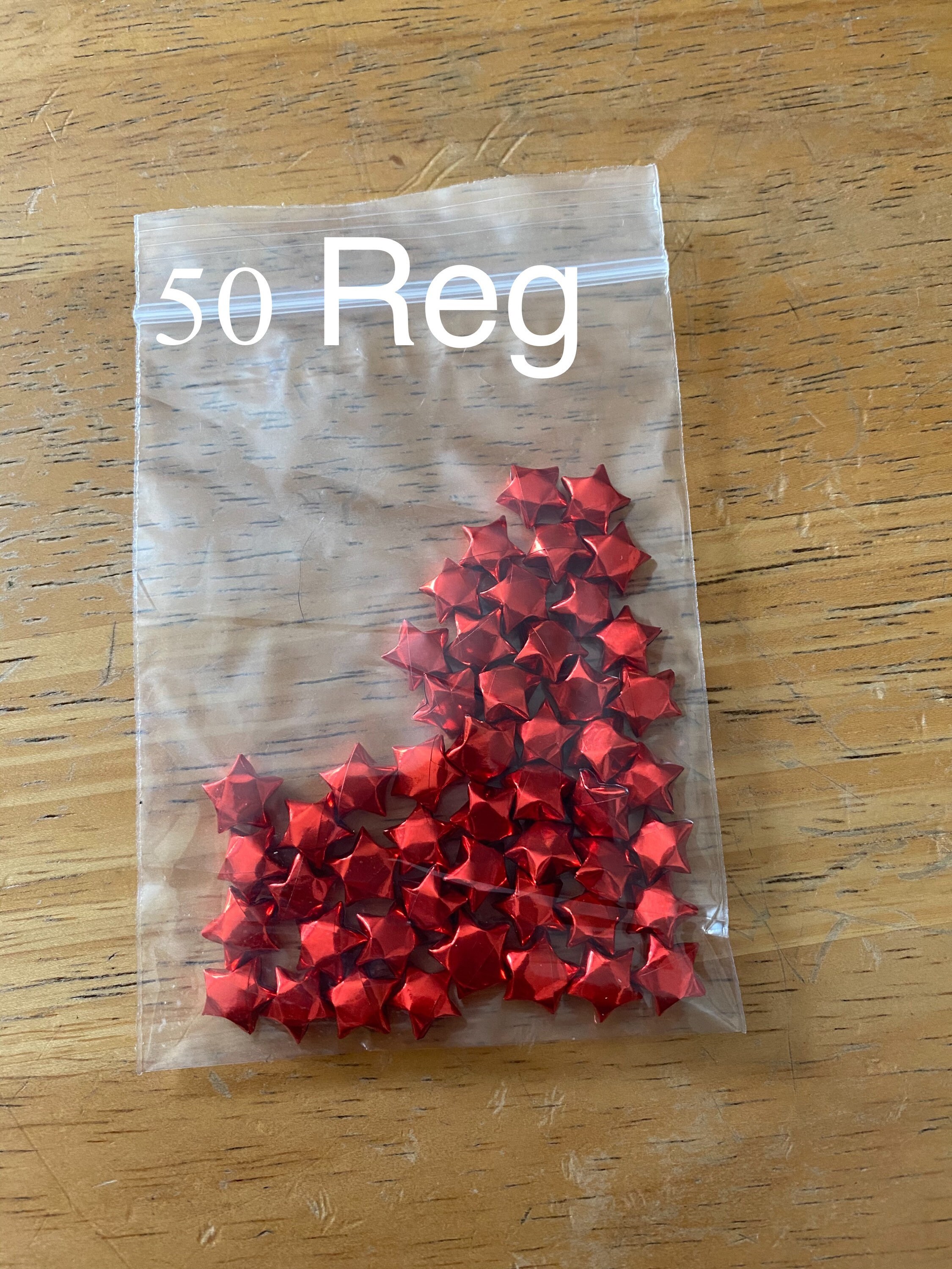 Metallic Red Origami Stars, Bulk Stars, 100 Stars, 200 Stars, Red Stars, Origami Stars, Origami Bulk, Paper Stars, Lucky Stars, Stars - Thumbnail 3