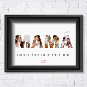 Custom painting, mosaic collage, word, family, love
