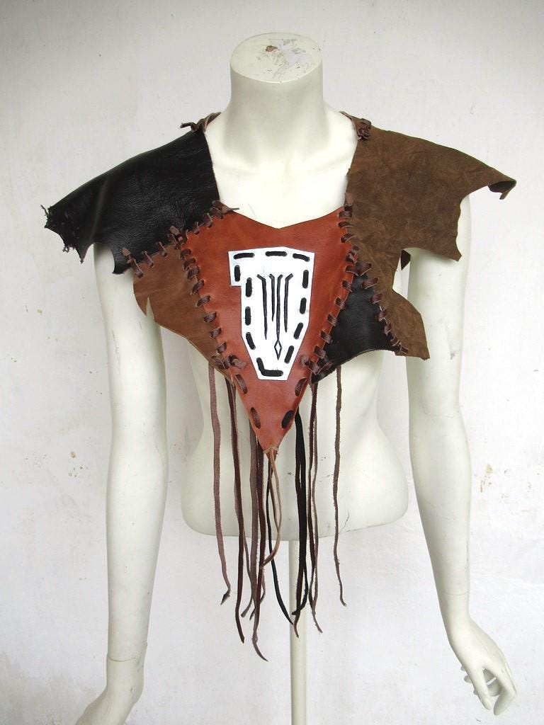 Barbarian Collar Leather Clothing Fantasy Style for Larp or Renfaire - Etsy