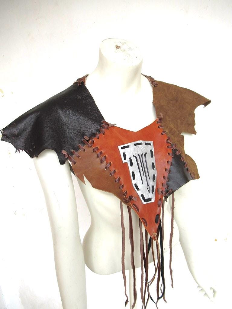 Barbarian Collar Leather Clothing Fantasy Style for Larp or Renfaire - Etsy
