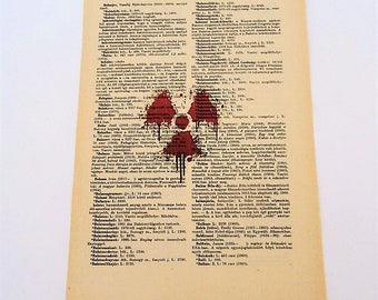Post apocalyptic print wasteland print wall decoration