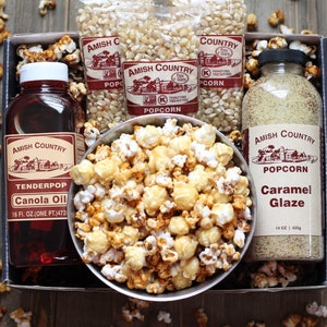 Caramel Popcorn Gift Box - Curated Gift Box Basket - Birthday Edible Box - Christmas gift - Welcome Gift Thank You Gift Box - vday gift