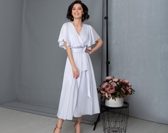 white silk beach dress Elegant A-line Straps White Long Chiffon Beach Wedding Dress US4 / As Picture