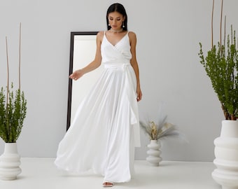 navy blue dress for baby girl Zapakasa Women Navy Chiffon A-Line Long Mother of the Bride Dress with Lace  V-Neck Long Sleeves Wedding Guest Dress main image 1