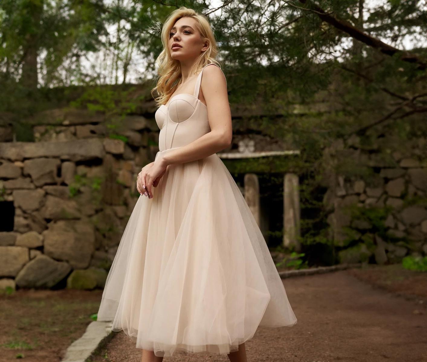 satin bridesmaid dress Polaris Bridesmaid Gown