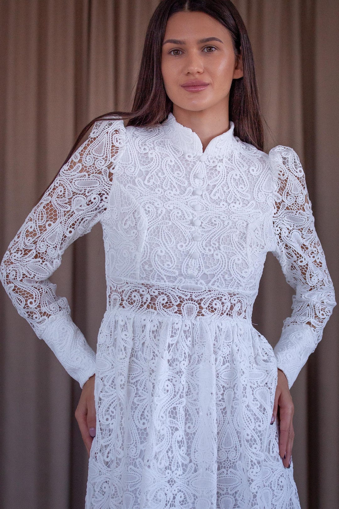 open lace back dress Miami White Mini Dress - US 10 main image 0