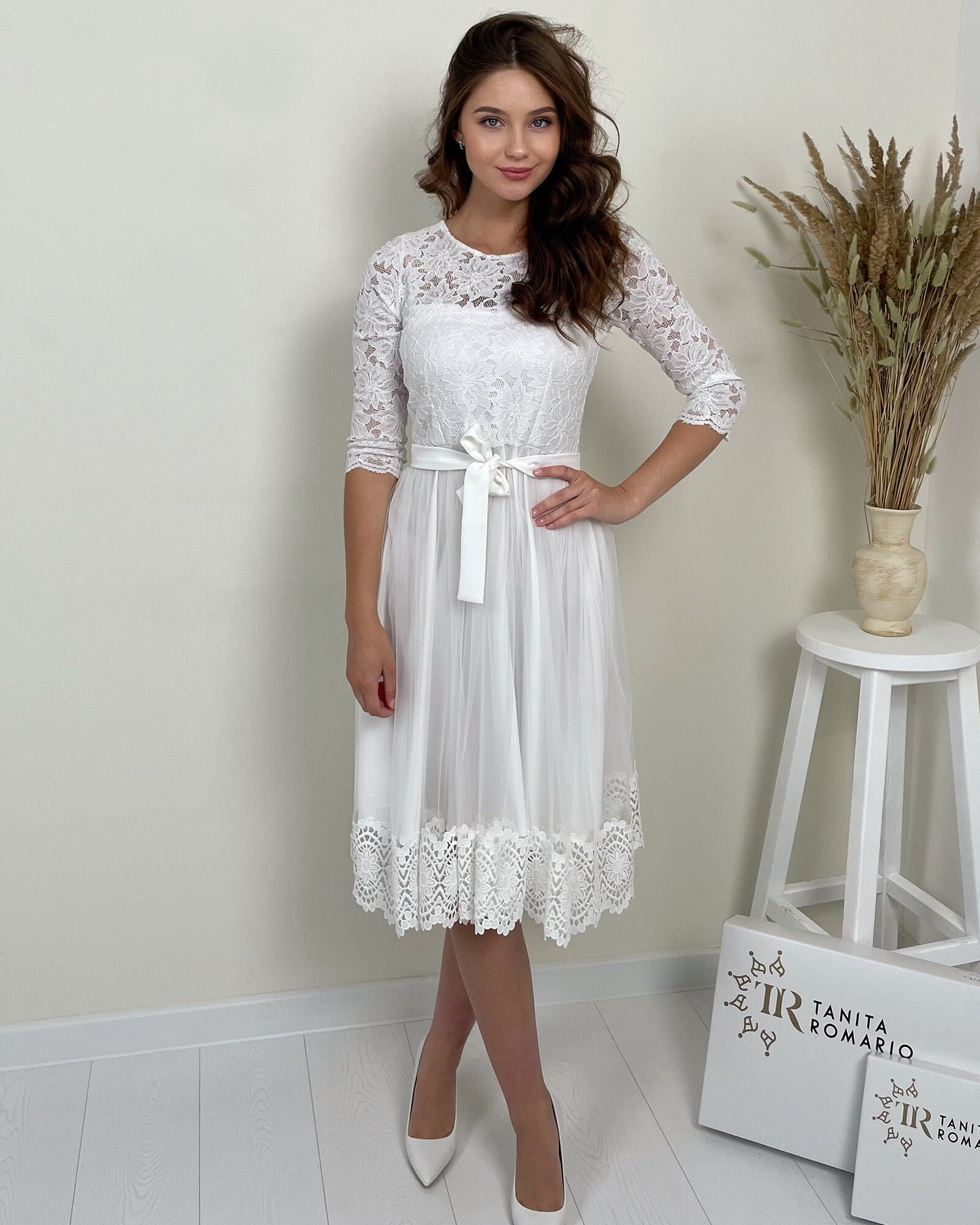 White Bridal Shower Dress/ Bridal Shower Dress for Bride / Etsy