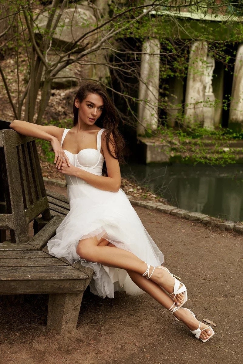white corset fit and flare dress White Fit and Flare Corset Mini Dress