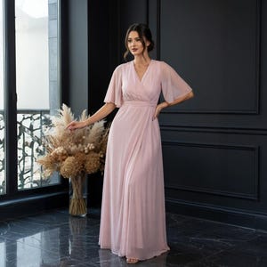 mother of the bride dresses with empire waist Ever-Pretty Plus Size Glitter Pleated V-Neck Dress Batwing Sleeves This floor Mother of Bride Dresses Empire
