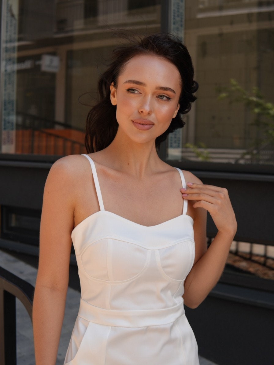 sleeveless cocktail dresses Sequined Double V-Neck Sleeveless A-Line Midi Wedding Guest Dress