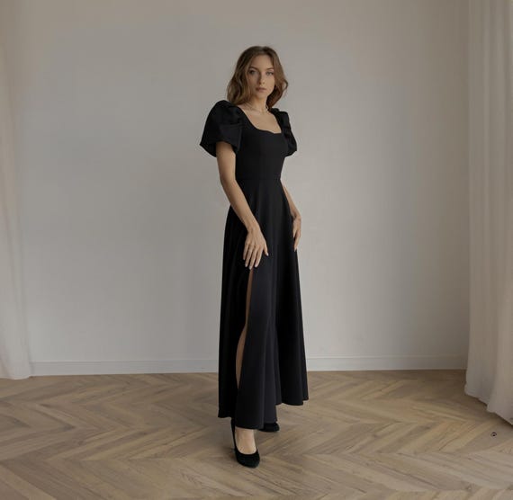 burgundy long sparkly dress Zelda Side Slit Velvet Sequin Gown