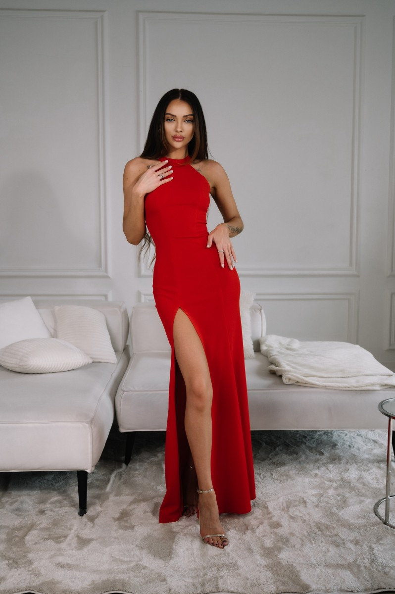 formal bodycon long dress Monette Bodycon Maxi Gown | Emerald Green | Debs & Prom main image 1