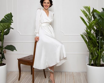 where to buy evening dresses in miami Liatris | White Wide-Neck Maxi-Dress With Gathered-Detailing main image 0