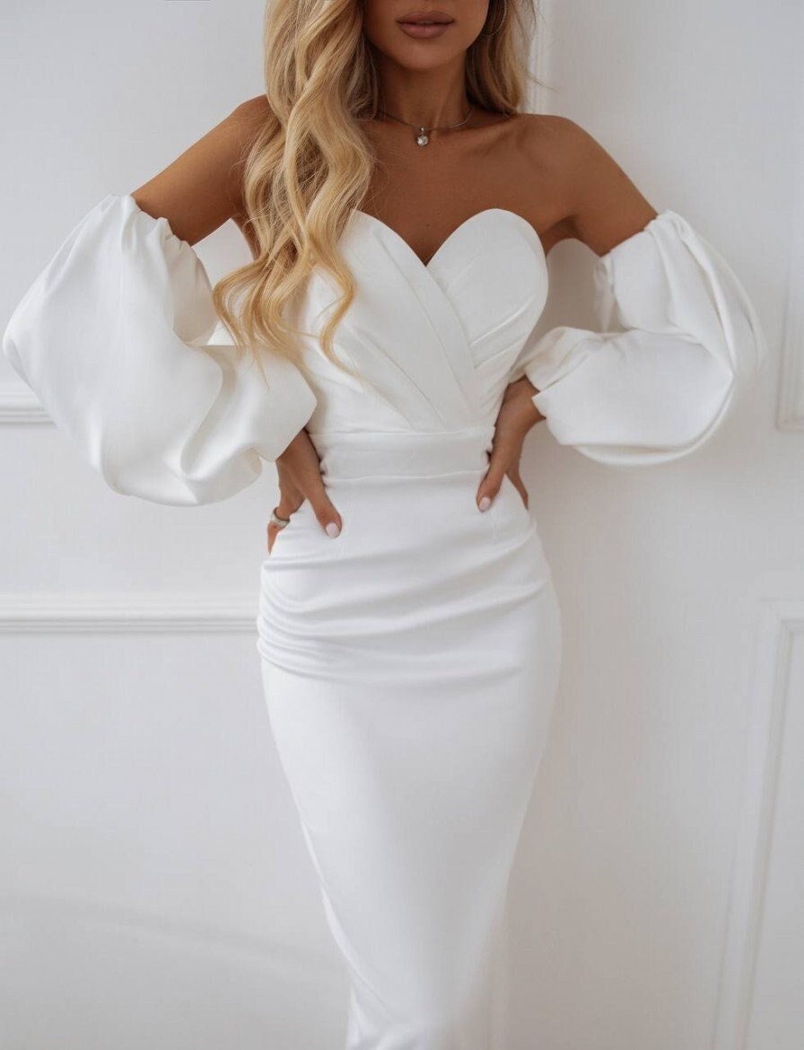 boho long dress white Kauai Ruffle Tier Maxi Dress M main image 1