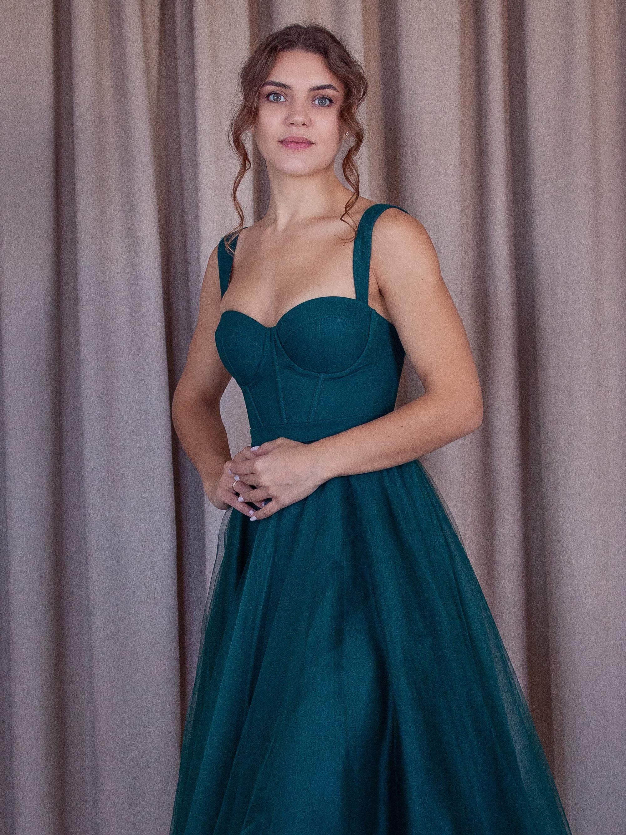 emerald green cocktail dress with wide belt Emerald Green Wide V Neck 3/4 Sleeve Belted Bodycon Pencil Dress – Pretty  Kitty Fashion main image 1