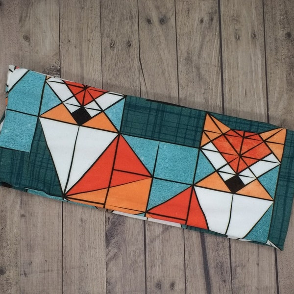 Extra soft sports headband - Double layered - Geometric fox and wolf - for Adults and Kids