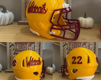 Bethune-Cookman University 3D-Printed Mini Football Helmet | HBCU Gift | Wildcats Collectible | Alumni Graduation Decor | BCU Pride