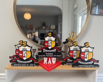 8.5" 3D Kappa Alpha Psi Inc Shield Desk Sign