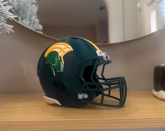 Norfolk State University 3D-Printed Mini Football Helmet | HBCU Gift | Spartan Collectible | Alumni Graduation Decor | NSU Pride