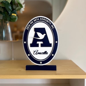10&quot; 3D Amicettes Club of Zeta Phi Beta a Youth Affiliate Shield Desk Sign