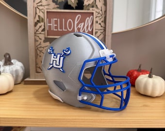 Hampton University 3D-Printed Mini Football Helmet | HBCU Gift | Bison Pride Collectible | Alumni Decor | HU Graduation Gift | College