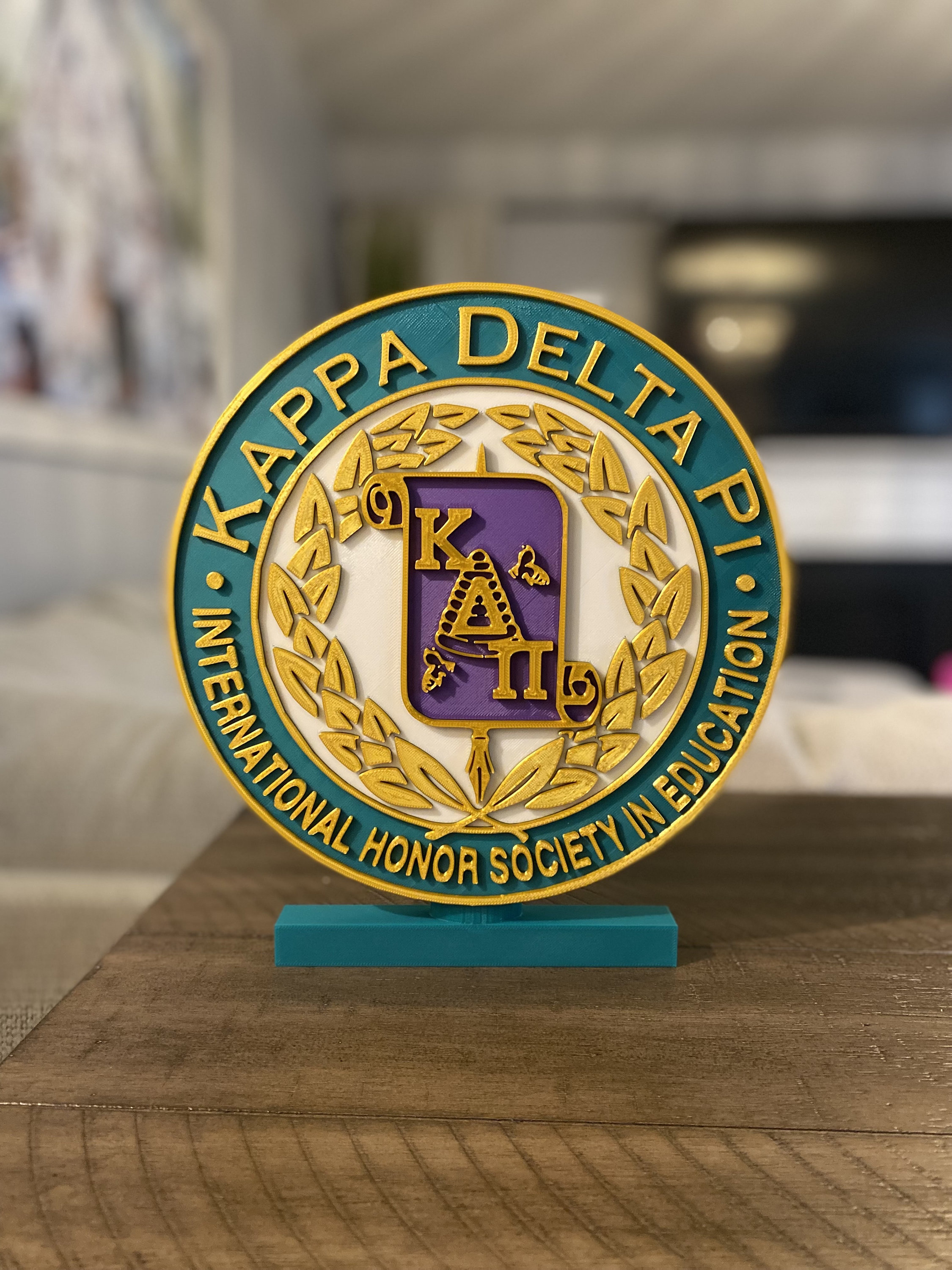 9.5” 3D Kappa Delta Pi Shield Desk Sign