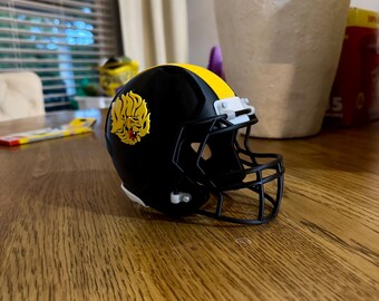 University of Arkansas Pine Bluff 3D-Printed Mini Football Helmet | HBCU Gift | Lions Collectible | Alumni Graduation Decor | UAPB Pride