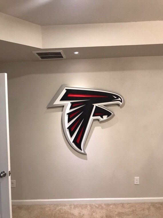 Large 3D Atlanta Falcons Wall Art Sign Etsy