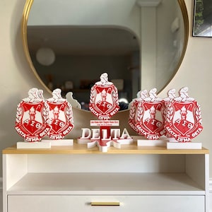 Large 13” 3D Delta Sigma Theta Shield Desk Sign