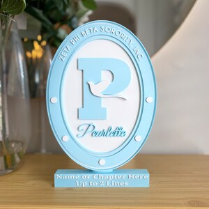 10&quot; 3D Pearlette Club of Zeta Phi Beta a Youth Affiliate Shield Desk Sign