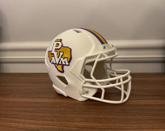 Prairie View A&M University 3D-Printed Mini Football Helmet | HBCU Gift | Tigers Collectible | Alumni Decor | JSU Pride |