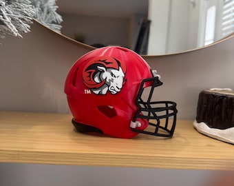 Winston Salem State University 3D-Printed Mini Football Helmet | HBCU Gift | Rams Collectible | Alumni Graduation Decor | WSSU Pride