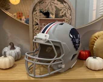 Howard University 3D-Printed Mini Football Helmet | HBCU Gift | Bison Pride Collectible | Alumni Decor | HU Graduation Gift | College Memora