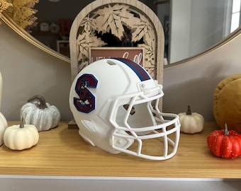 South Carolina State University 3D-Printed Mini Football Helmet | HBCU Gift | Bulldogs Collectible | Alumni Decor | SC State Pride |