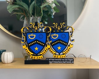 9.5" 3D Kappa Kappa Psi Inc Shield Desk Sign