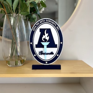 10&quot; 3D Archonette Club of Zeta Phi Beta a Youth Affiliate Shield Desk Sign