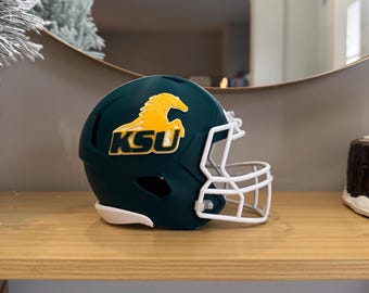Kentucky State University 3D-Printed Mini Football Helmet | HBCU Gift | Thourghbreds Collectible | Alumni Graduation Decor | KSU Pride