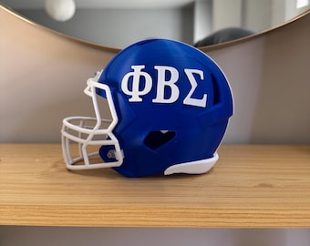 Phi Beta Sigma Fraternity Inc 3D-Printed Mini Football Helmet | Divine 9 Gift | Sigma Collectible | Alumni Decor | PBS Pride |
