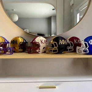 Greek Fraternity 3D-Printed Mini Football Helmet | Divine 9 Gift | Collectible | Alumni Decor | HBCU Pride | Kappa Alpha Sigma Iota
