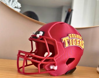 Tuskegee University 3D-Printed Mini Football Helmet | HBCU Gift | Golden Tigers Collectible | Alumni Decor | TU Pride |