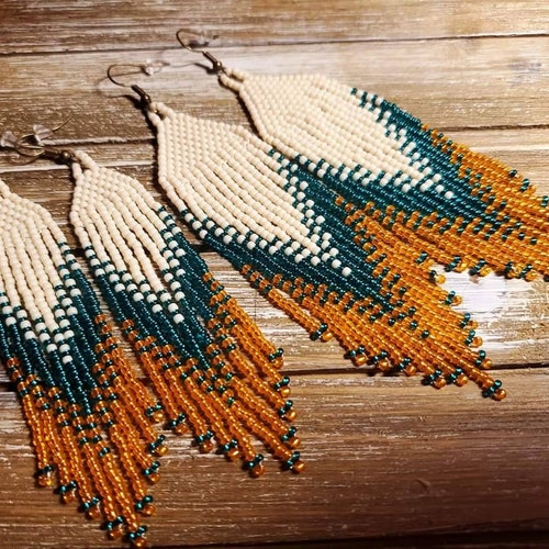 Alaska Native Beaded Earrings Etsy