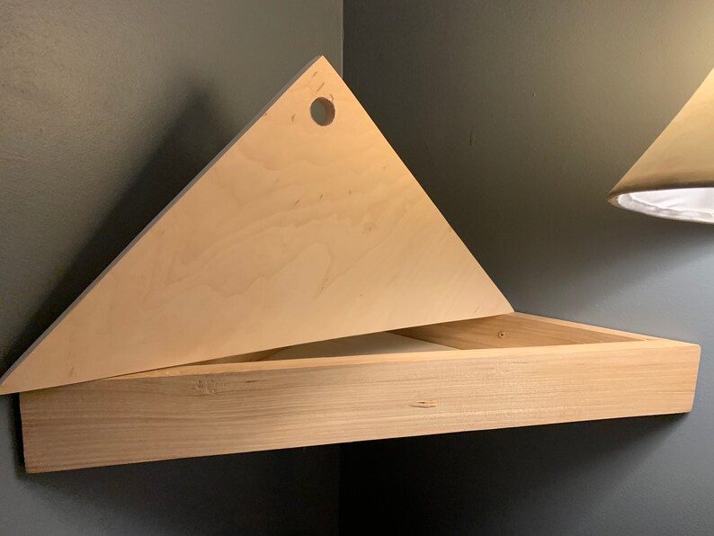 Corner Floating Shelf With or Without Hidden Storage Etsy