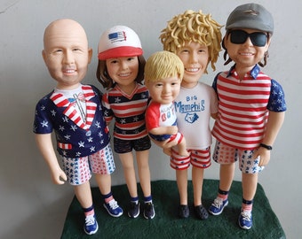 Bobblehead Family, Bobble Head From Your Pictures ,Custom Family Figurines, Best Personalized gift, Thanksgiving Gift, Christmas Gift